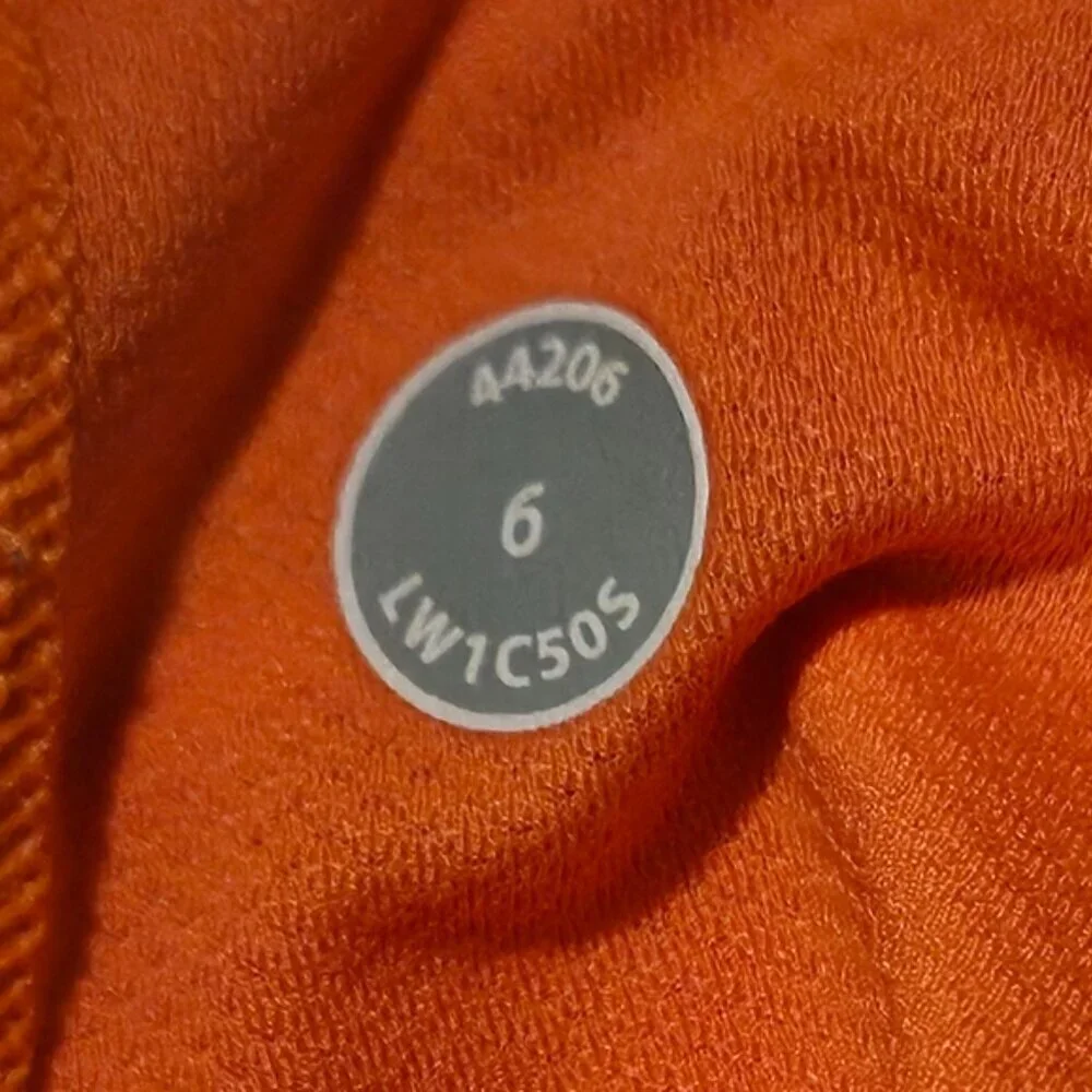 Lululemon Orange Loose Fit Tank Top Size 6 Athletic Yoga Run